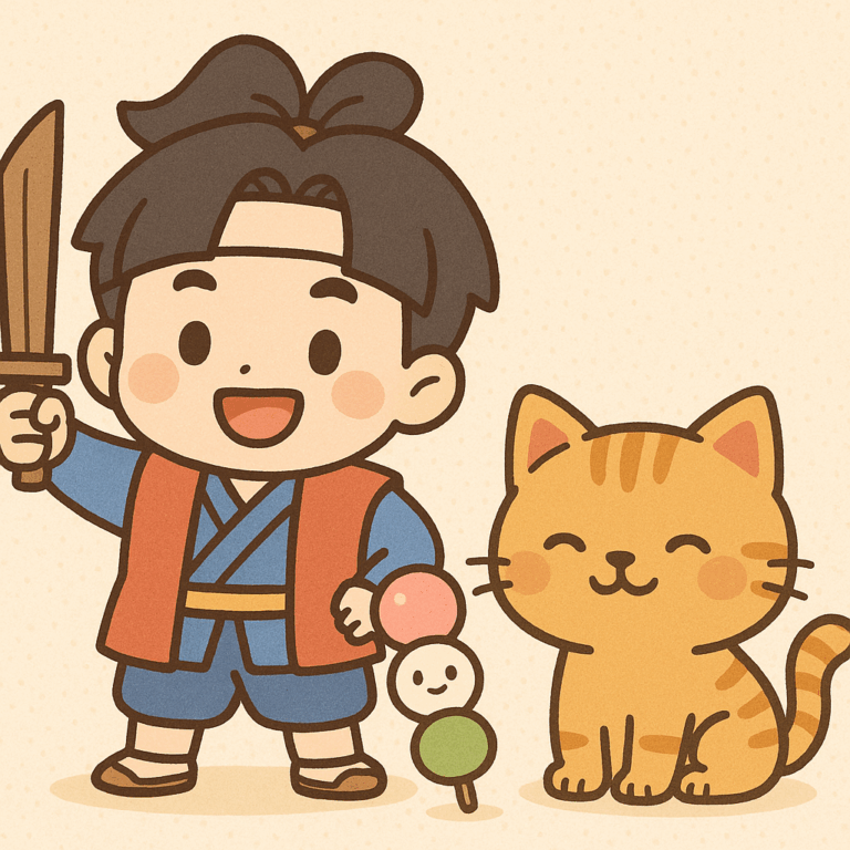 桃太郎ときびだんごとねこ